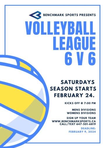 Register a Team: Winter Volleyball (Men’s or Co-ed 6 on 6)